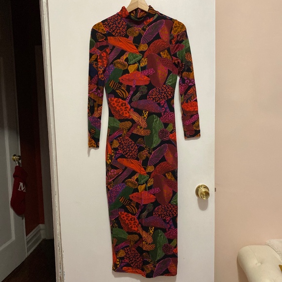 Mushroom print Farm Rio maxi dress - Picture 1 of 4